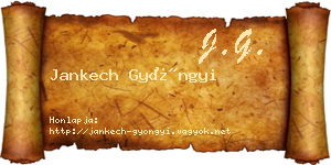 Jankech Gyöngyi névjegykártya