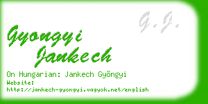 gyongyi jankech business card