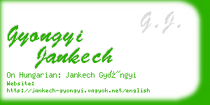 gyongyi jankech business card